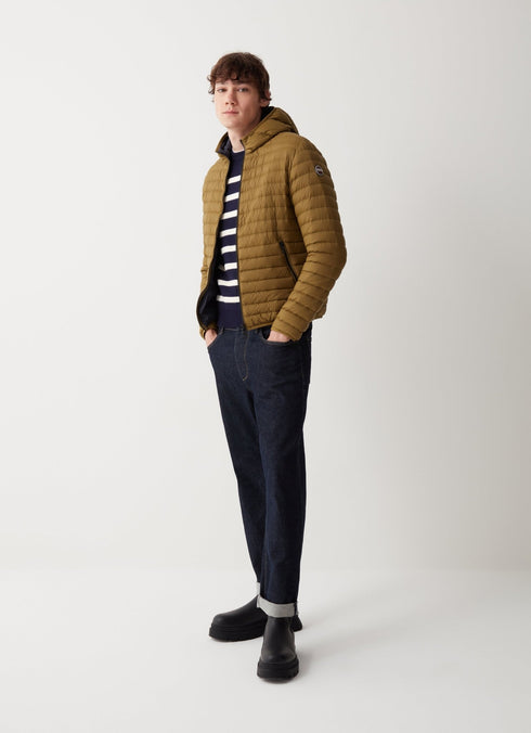 Piumino Uomo corto con cappuccio Caramello Colmar- Francavilla Moda